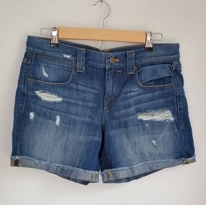 J.‎ Crew cuffed denim Distressed jean shorts sz 28 style C6013